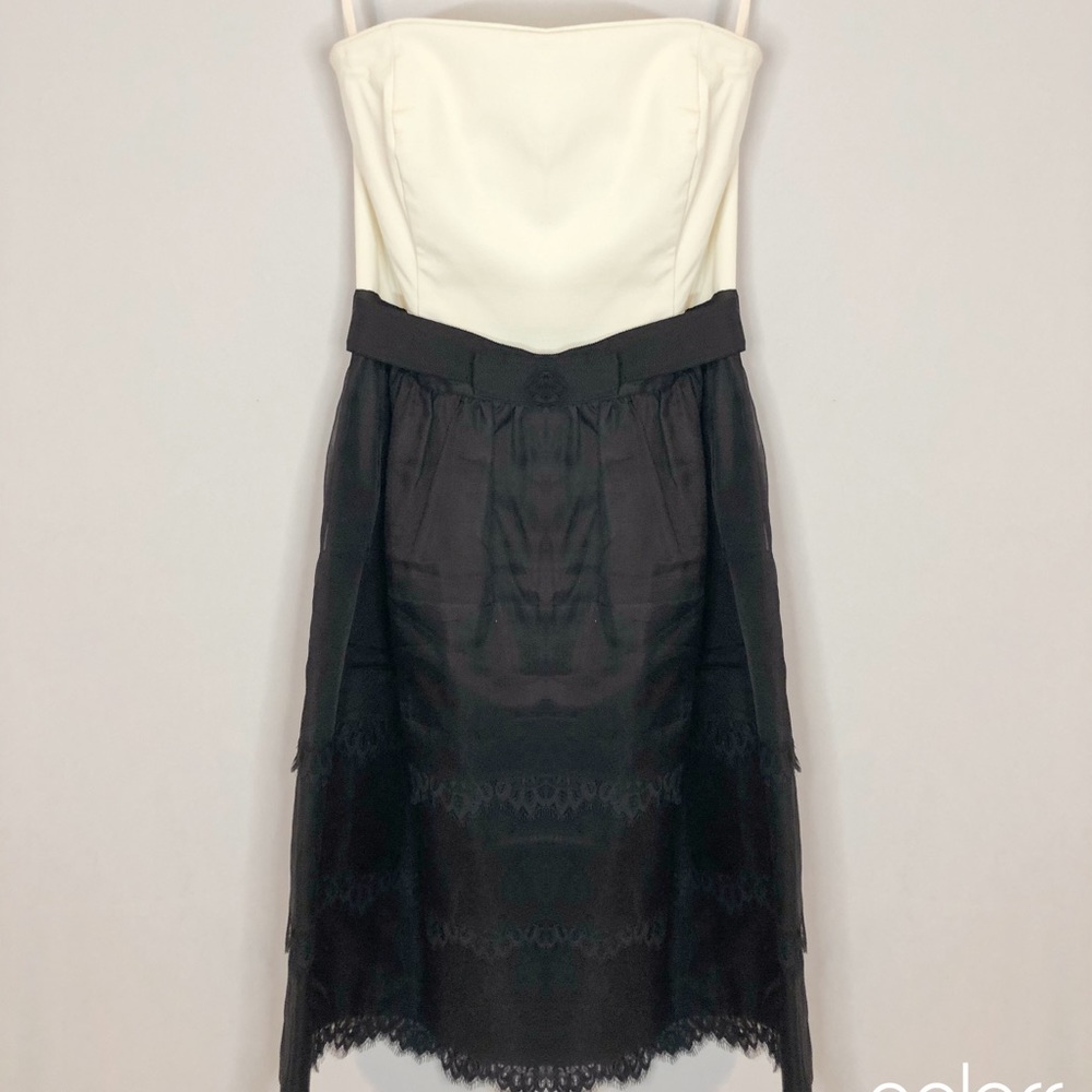 BOGO🖤 WHBM COCKTAIL MINI CREAM & BLACK MINI DRESS